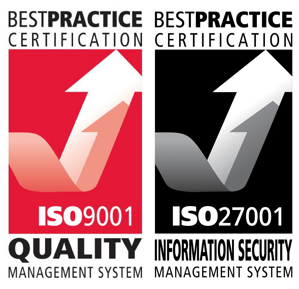 Sterling Transcription is proud to hold ISO 9001 and ISO 27001 certifications